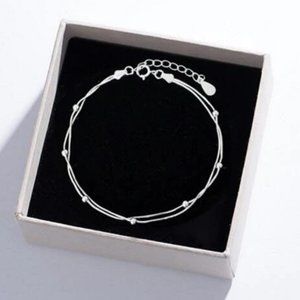 NEW 925 Sterling Silver Layered Bead Bracelet 1